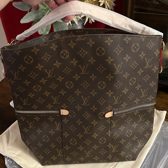 Brown Monogram Canvas Hobo Bag - Picture 4 of 7